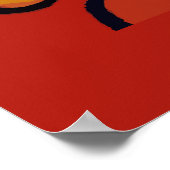 抽象芸術ガール携帯 ポスター (角)