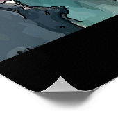 抽象芸術ガール携帯 ポスター (角)