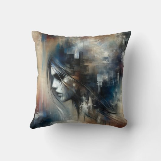 抽象芸術ガール絵画ズ クッション (裏面)