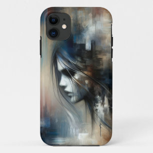 抽象芸術ガール絵画ズ iPhone 11 ケース