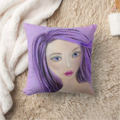 抽象芸術ガール装飾用クッション クッション (ブランケット)