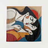 抽象芸術キス タペストリー (正面(横))