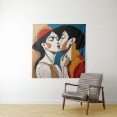 抽象芸術キス タペストリー (インサイチュ)