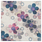 抽象芸術キッズかわいい漫画の花フローラレトロde ファブリック (見本)