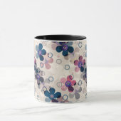 抽象芸術キッズかわいい漫画の花フローラレトロde マグカップ (中央)
