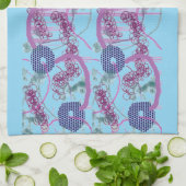 抽象芸術キッチンタオルお名前でカスタマイズ キッチンタオル (折り畳み)