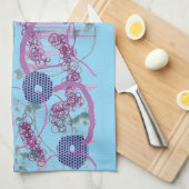 抽象芸術キッチンタオルお名前でカスタマイズ キッチンタオル (四つ折り)