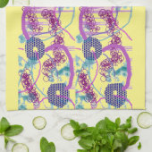 抽象芸術キッチンタオルお名前でカスタマイズ キッチンタオル (折り畳み)