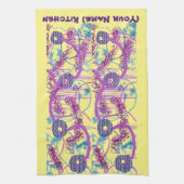 抽象芸術キッチンタオルお名前でカスタマイズ キッチンタオル (縦)