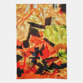 抽象芸術キッチンタオル、オレンジタオル キッチンタオル (縦)