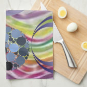 抽象芸術キッチンハンドタオル キッチンタオル (四つ折り)