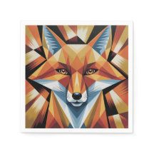 抽象芸術キツネキュービスト紙