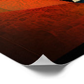 抽象芸術キャットアート – 幾何学動物デザイン ポスター (角)