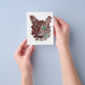 抽象芸術キャットギフト|バレンタインのかわいい猫 チラシ (手)