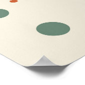 抽象芸術キャットプリントポスターホームデコール ポスター (角)