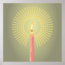 抽象芸術キャンドルのポスター壁画 ポスター