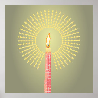 抽象芸術キャンドルのポスター壁画 ポスター