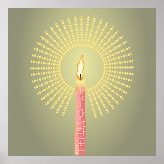 抽象芸術キャンドルのポスター壁画 ポスター (正面)