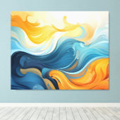 抽象芸術キャンバスウォールアート キャンバスプリント (インサイチュ (ウッドフロア))