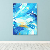 抽象芸術キャンバスウォールアート キャンバスプリント (インサイチュ (ウッドフロア))