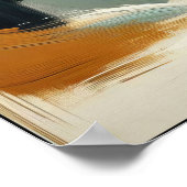 抽象芸術キャンバス上の電流 ポスター (角)