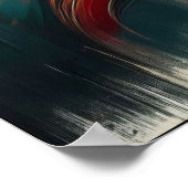 抽象芸術キャンバス上の電流 ポスター (角)