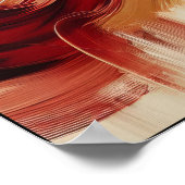 抽象芸術キャンバス上の電流 ポスター (角)