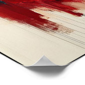 抽象芸術キャンバス上の電流 ポスター (角)