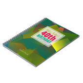 抽象芸術キュビズム図形40thバースデーゲストブック7a ノートブック (左側)