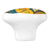 抽象芸術キュービストカップルモダンロマンチックデザイン セラミックノブ (側面)