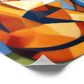 抽象芸術キュービストカリコキャット ポスター (角)