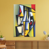 抽象芸術キュービストポートレートキャンバス印刷 キャンバスプリント (インサイチュ (リビング))