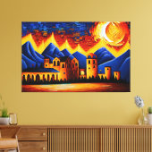 抽象芸術キュービスト砂漠のキャンバス印刷 キャンバスプリント (インサイチュ (リビング))