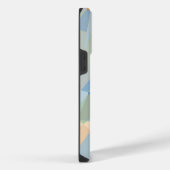 抽象芸術キュービズムのモザイクパターン iPhoneケース (右側面)