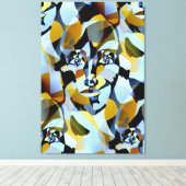 抽象芸術キュービズムの比喩的幾何形状 キャンバスプリント (インサイチュ (ウッドフロア))