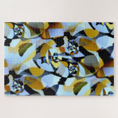 抽象芸術キュービズムの比喩的幾何形状 ジグソーパズル (横)