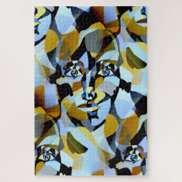 抽象芸術キュービズムの比喩的幾何形状 ジグソーパズル