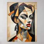 抽象芸術キュービズムポートレートピカソインスパイアメール ポスター (正面)