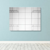 抽象芸術キューブ キャンバスプリント (インサイチュ (ウッドフロア))