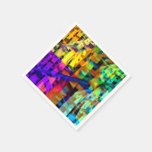 抽象芸術キューブ スタンダードカクテルナプキン (角)