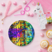 抽象芸術キューブ ペーパープレート (パーティー)