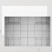 抽象芸術キューブ 便箋 (正面/裏面)