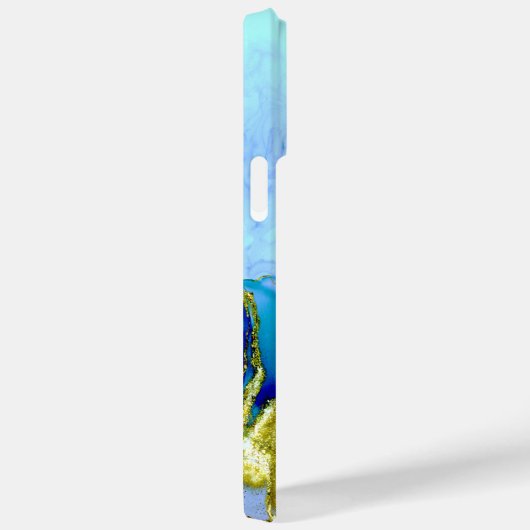 抽象芸術キラキラする青パーソナライズされた色 Case-Mate iPhoneケース (裏面 / 右)