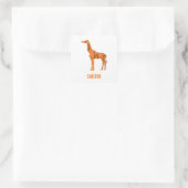 抽象芸術キリンのシルエットモノグラム スクエアシール (バッグ)