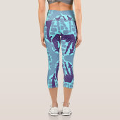 抽象芸術キリン模様 カプリレギンス (裏面)