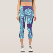 抽象芸術キリン模様 カプリレギンス (正面)