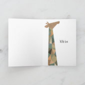 抽象芸術キリン カード (内部)