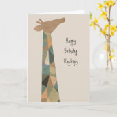 抽象芸術キリン カード (黄色い花)