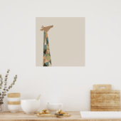 抽象芸術キリン ポスター (キッチン)