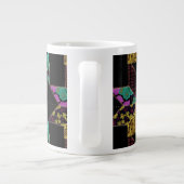 抽象芸術キルトウイルコーヒーカップ ジャンボコーヒーマグカップ (裏面)
